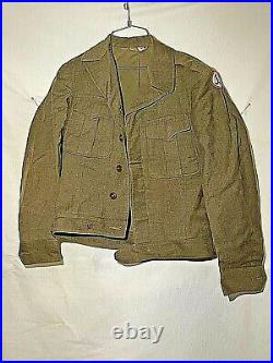 Wwii Us Army Ike Wool Jacket & Pants Hidden O. D. Plastic Buttons (36l) X 31x33