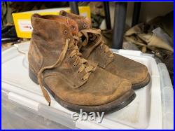 Wwii Us Army Infantry Rough Outs Combat Field Boots- Size 11, Sm Wholesale