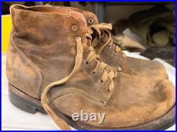 Wwii Us Army Infantry Rough Outs Combat Field Boots- Size 11, Sm Wholesale