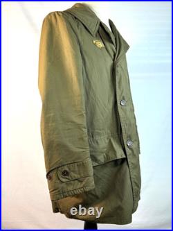 Wwii Us Army Mackinaw Coat 1943 Model Size 38r Original Green