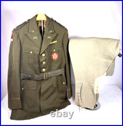 Wwii Us Army Officer Jacket & Breeches West Point & 2nd Army Pathes Named