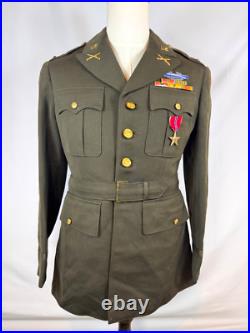 Wwii Us Army Officer Tunic 8th Army & 33rd ID Patches Named & Dated 1944 Wwii Us Army Officer Tunic 8th Army & 33rd ID Patches Named & Dated 1944