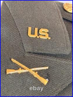 Wwii Us Army Officer Tunic 8th Army & 33rd ID Patches Named & Dated 1944