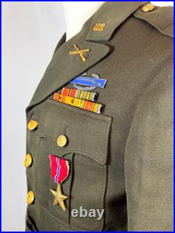 Wwii Us Army Officer Tunic 8th Army & 33rd ID Patches Named & Dated 1944 Wwii Us Army Officer Tunic 8th Army & 33rd ID Patches Named & Dated 1944