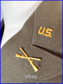 Wwii Us Army Officer Tunic 8th Army & 33rd ID Patches Named & Dated 1944 Wwii Us Army Officer Tunic 8th Army & 33rd ID Patches Named & Dated 1944