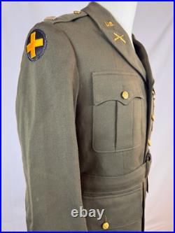 Wwii Us Army Officer Tunic 8th Army & 33rd ID Patches Named & Dated 1944 Wwii Us Army Officer Tunic 8th Army & 33rd ID Patches Named & Dated 1944