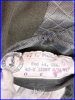 Wwii Us Army Officer Tunic 8th Army & 33rd ID Patches Named & Dated 1944