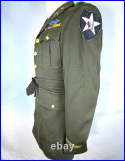 Wwii Us Army Officer Uniform Set Named 1942 Coat 2nd Infantry Division Patch