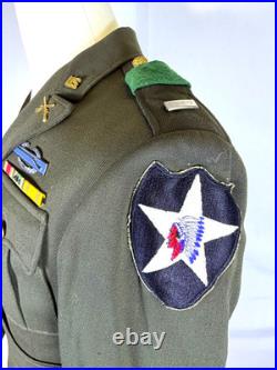 Wwii Us Army Officer Uniform Set Named 1942 Coat 2nd Infantry Division Patch