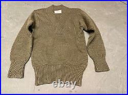 Wwii Us Army Winter Wool Knit Sweater -large 44r