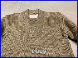 Wwii Us Army Winter Wool Knit Sweater -large 44r