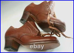 Wwii Wac Waac Anc Nurse Brown Shoes Never Issued! Us Army Uniform Incredible