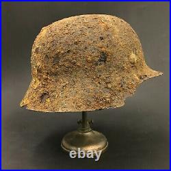 Wwii Ww2 German Army Helmet Original With Plenty Of Rust Battlefield Find