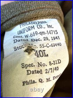 Wwii Ww2 Us Army Philippine Division Coast Artillery Corporal Uniform Dated